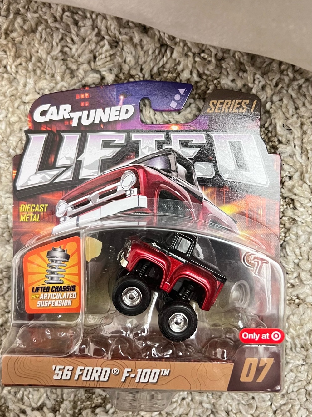 Car-Tuned Lifted Series 1 1956 Ford F-100 1:64 Diecast